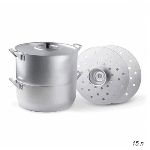 Манты-казан 15 л 4 диска / МШ-018 /уп/