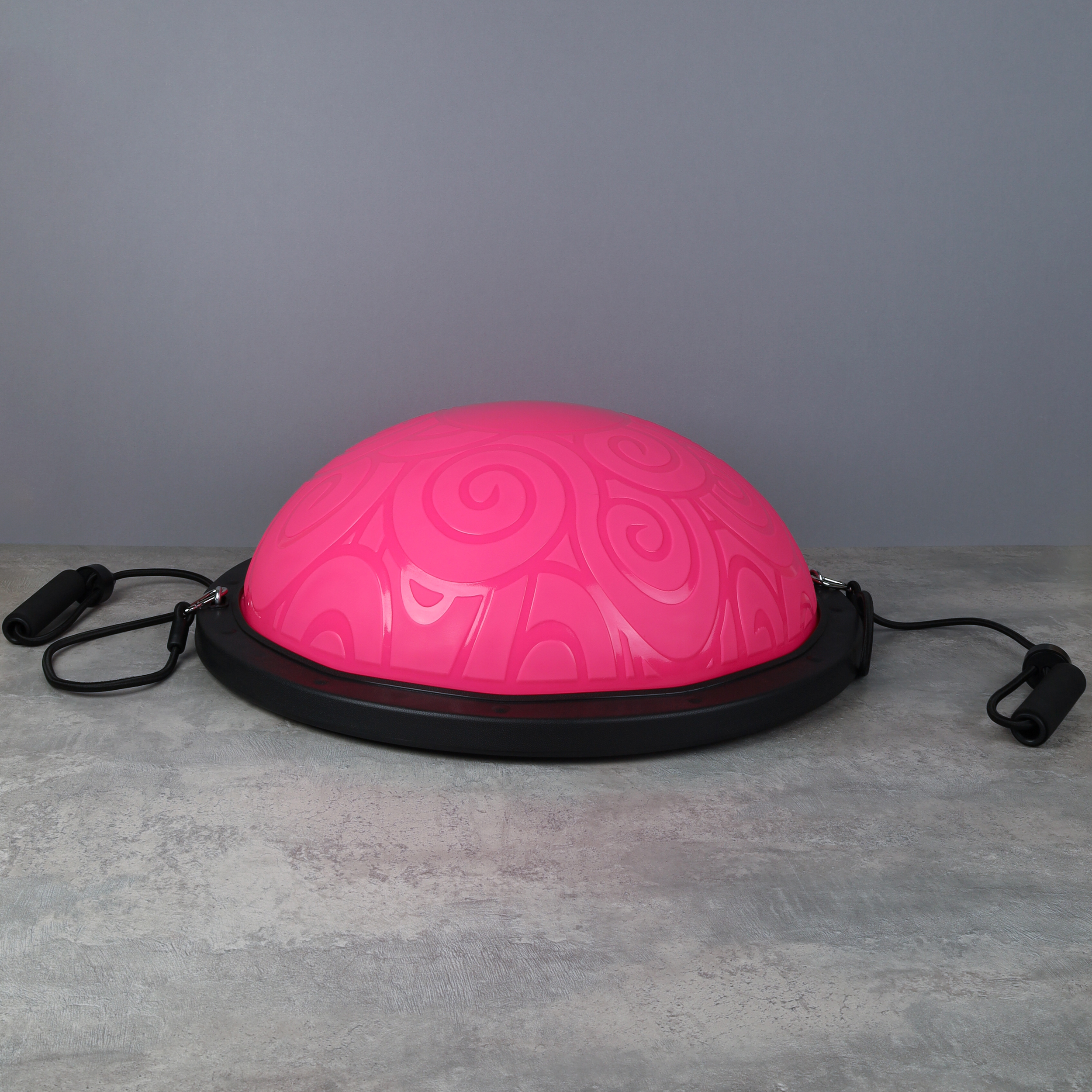 Полусфера балансировочная BOSU 58см Woohooo Curls эспандер, насос/ розовый/ B58Cu-P/ уп5