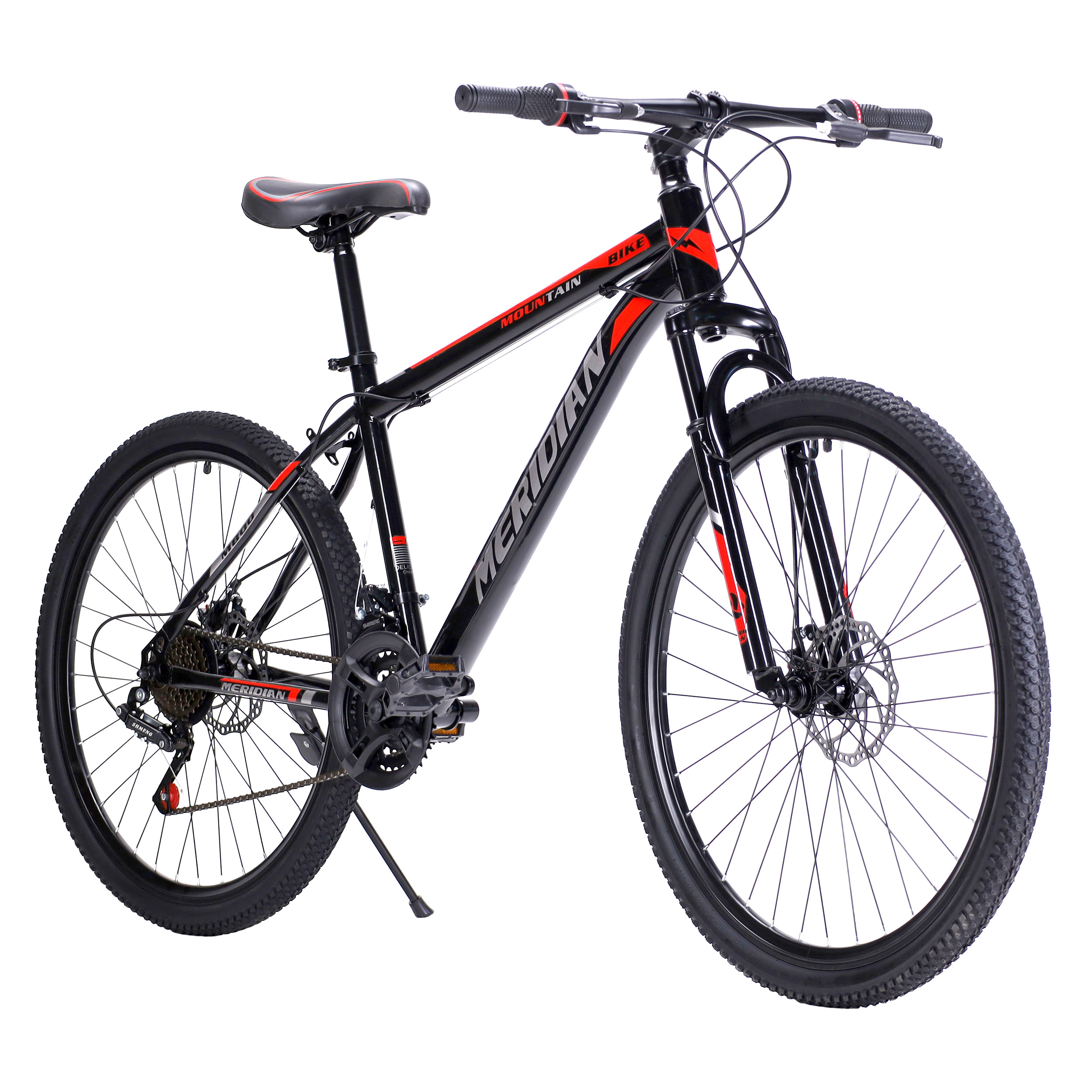 Велосипед горный MERIDIAN MOUNTAIN I 26-17" 21S DISC BRAKE цвет: чёрный-красный