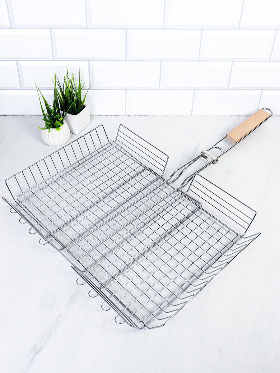 Решетка - гриль глубокая 41х32х65 см Хром / RGX-4132 /уп 20/ 0,91