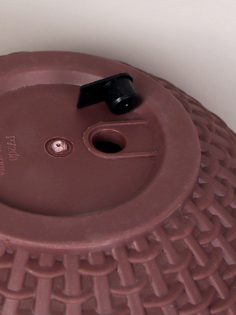 Кашпо подвесное пластик 16х11 см КОРИЧНЕВЫЙ 1,2 литра / P7207 /уп 160/753929     