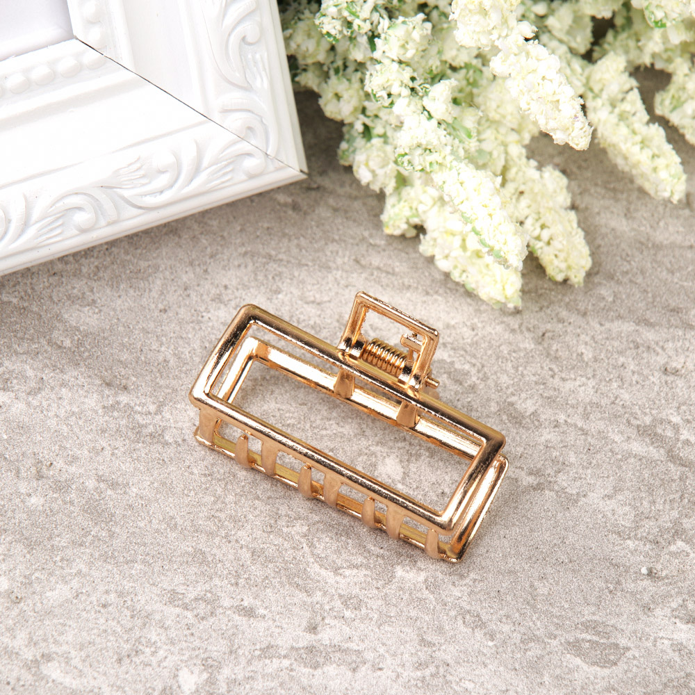 Крабик для волос 4 см / NK-18 /уп 12/металл/золото