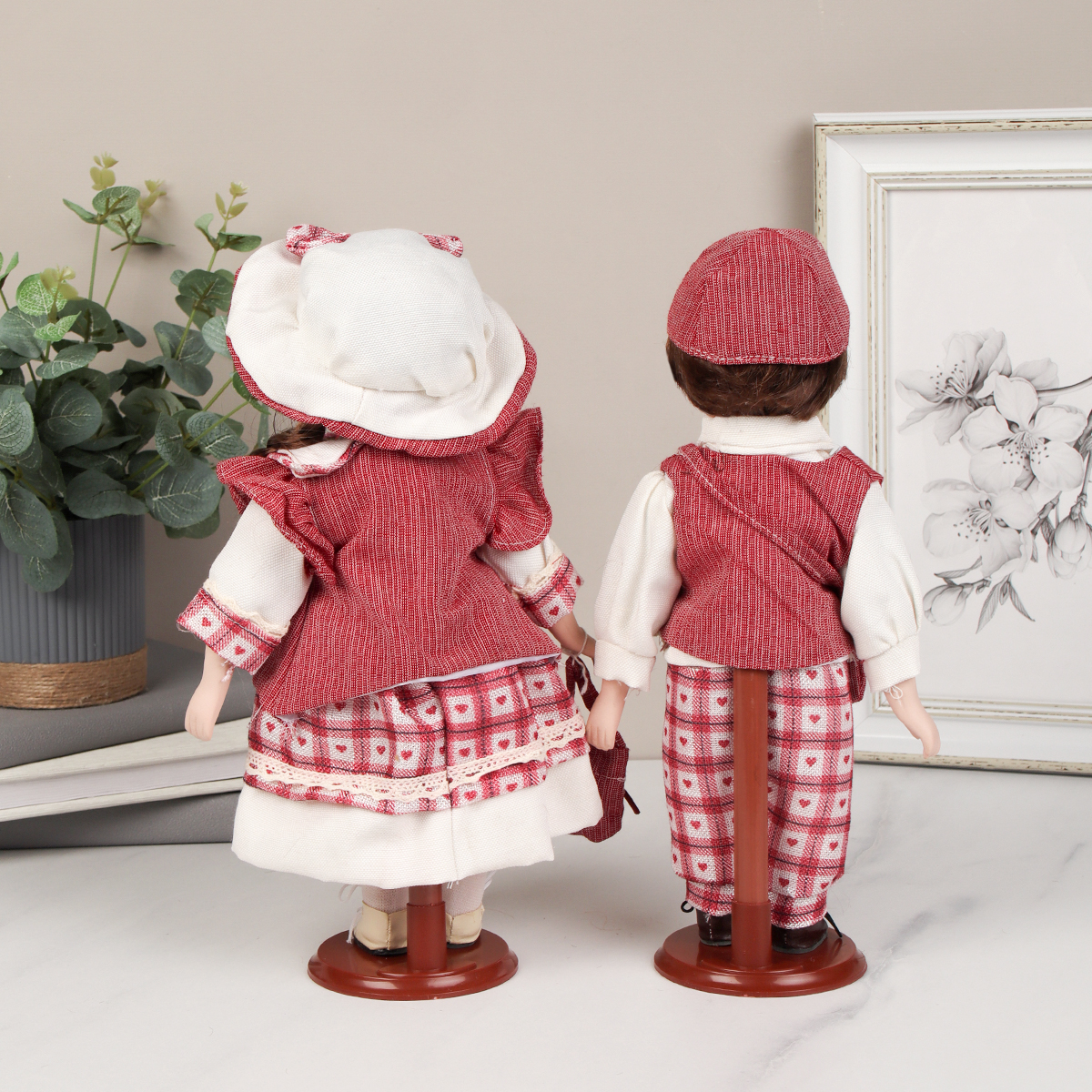 Сувенир коллекционный Мальчик и Девочка 2 штуки набор 31 см / 1213-4 /уп 24/644613