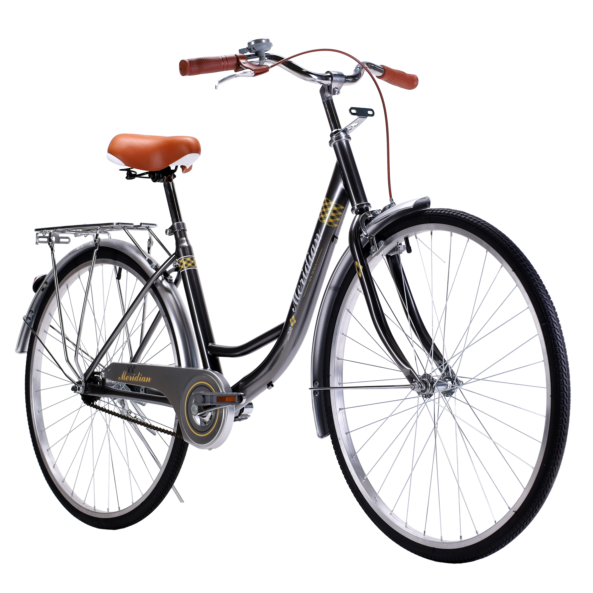 Велосипед городской MERIDIAN CITY 26" одна скорость, ножной тормоз цвет: чёрный