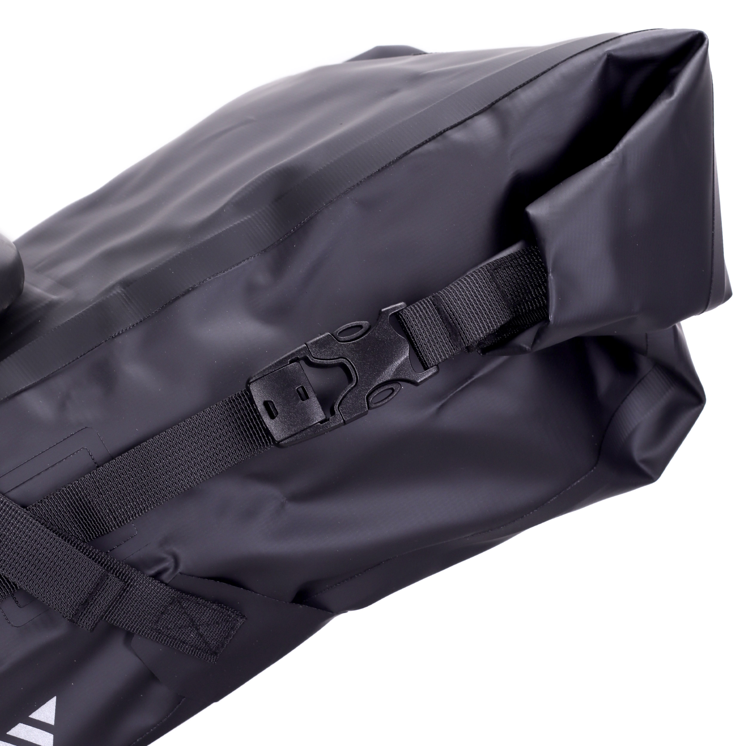 Сумка велосипедная подседельная RZAHUAHU, материал 500DPVC +TPU, отделение на карабинах, крепление velcro+карабины, 45х8х15см, 3л, 547гр,Черная /уп 20