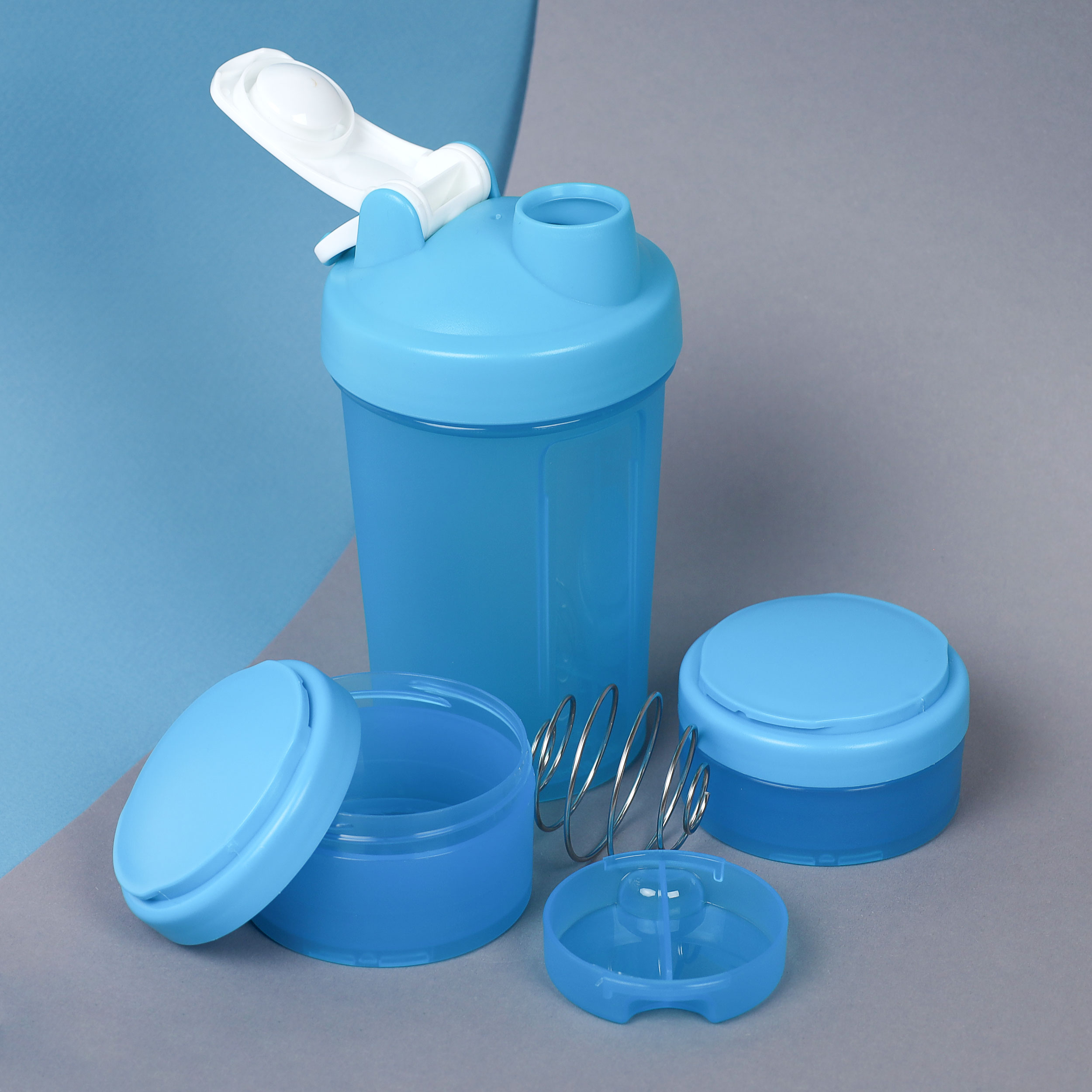 Бутылка/Шейкер MET-Rx SHS-450 синяя, для спортивного питания 450ML/уп50