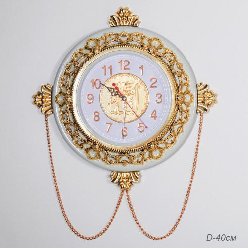 Часы Мусульманские 40 см / 3033W /уп 12/с цепочкой