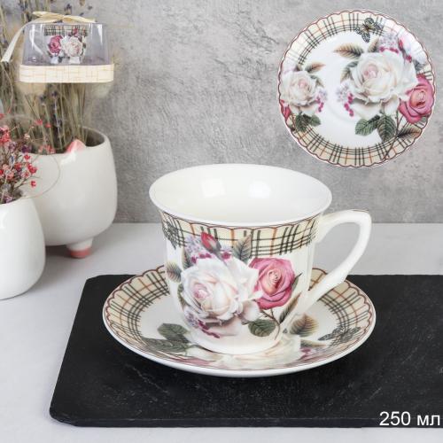 Чайная пара 2 предмета 250 мл PVC  / new F31-2PVC /уп 36/ 