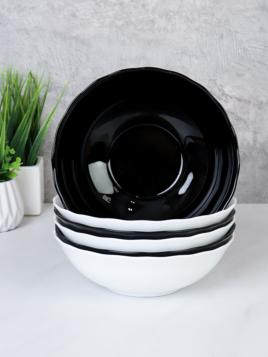 Набор суповых тарелок 6 штук 480 мл Классика ИНЬ ЯНЬ  HW60 (WHITE)-B-LHBW60 /уп 12/ 