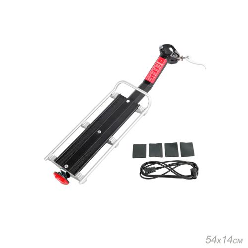 Багажник алюминиевый велосипедный 54х14 см укрепленный /уп 25/