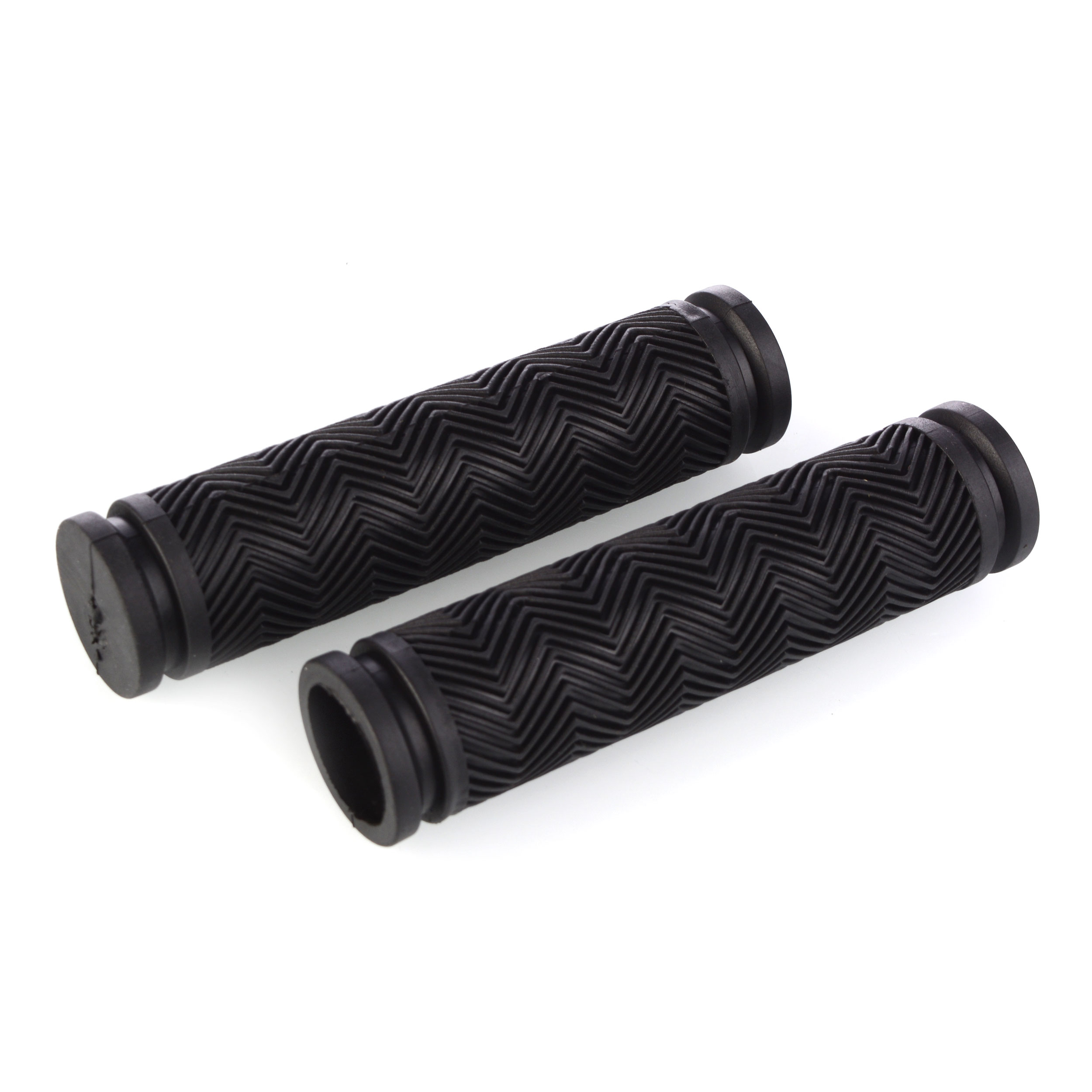 Грипсы 120 мм. "Ёлочка". Материал: PVC / 2 шт / BG-CHT115PVC / Цвет черный /уп 10/200/