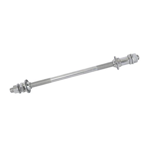 Задняя цельная ось. Крепление вилки:  гайки. Под шариковые подшипники. Ø10 мм. L: 240 мм. FATBIKE / JIA-REAR-240-B /уп 5/150/