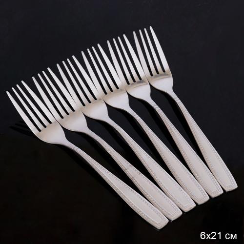 Вилка столовая 6 штук Серебро Фелина Глянец / T-531 /уп 100/ 0,30