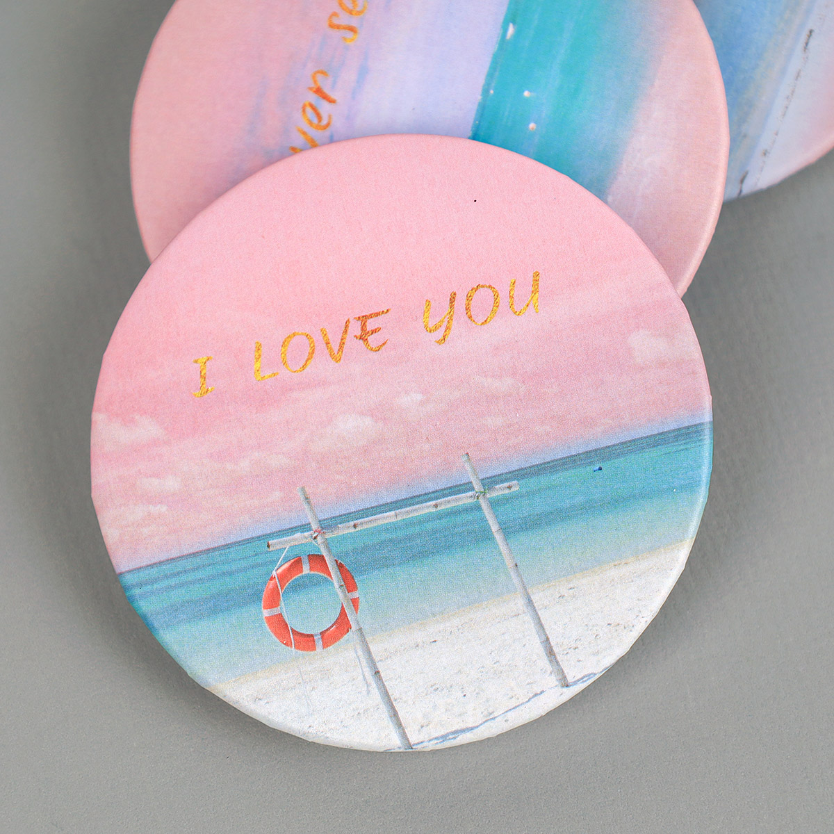 Зеркало карманное 7 см / CW419-4 /уп 12/480/ 