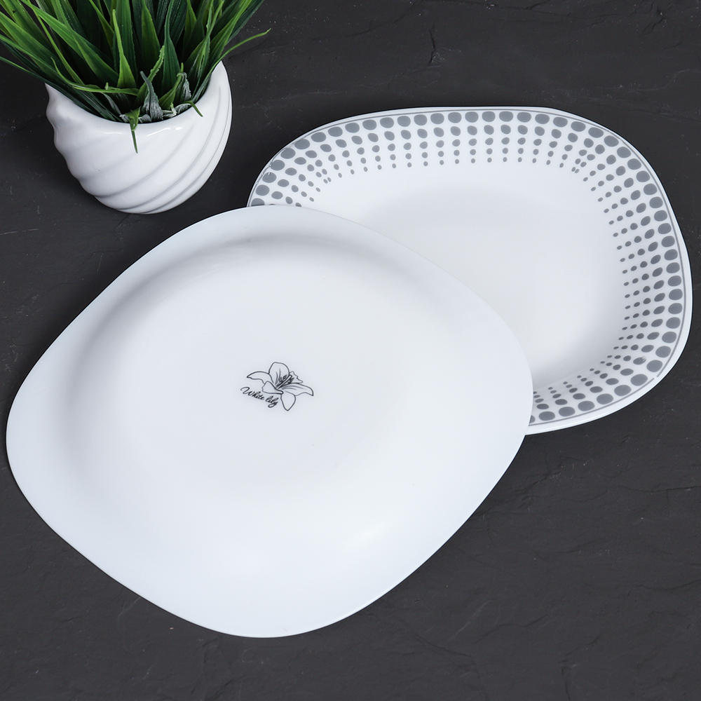 Тарелка квадратная 200 мм / FP-80XN (7066) /уп 6/48/ Точки