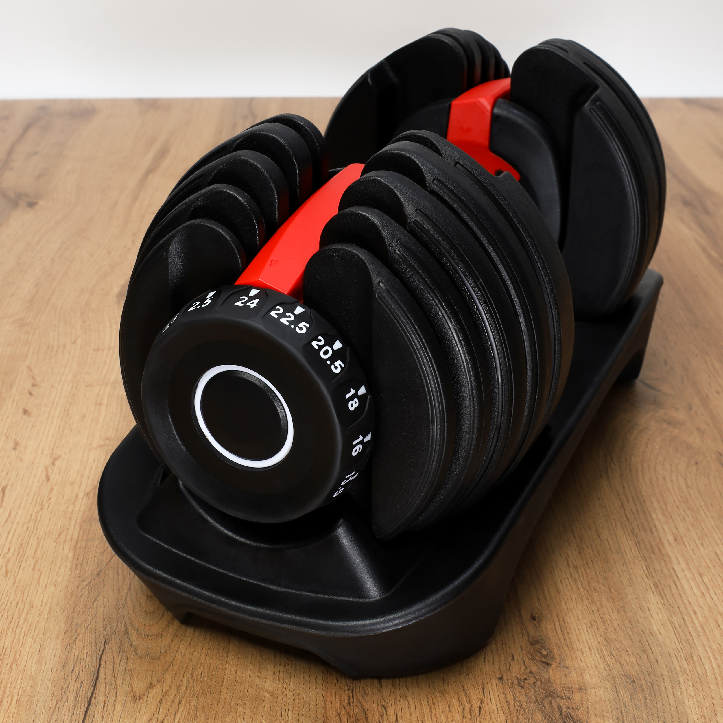 Гантель разборная Woohooo Elite Power со ступенчатой регулировкой / 15 позиций от 2,5 -24 кг / черный