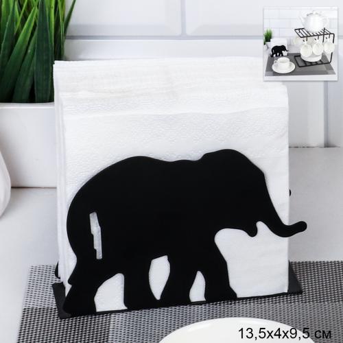 Салфетница Слон Лофт 13,5x4x9.5 см / Z-183 / уп 192 / черная/0,118/ ПРОМО АКЦИЯ