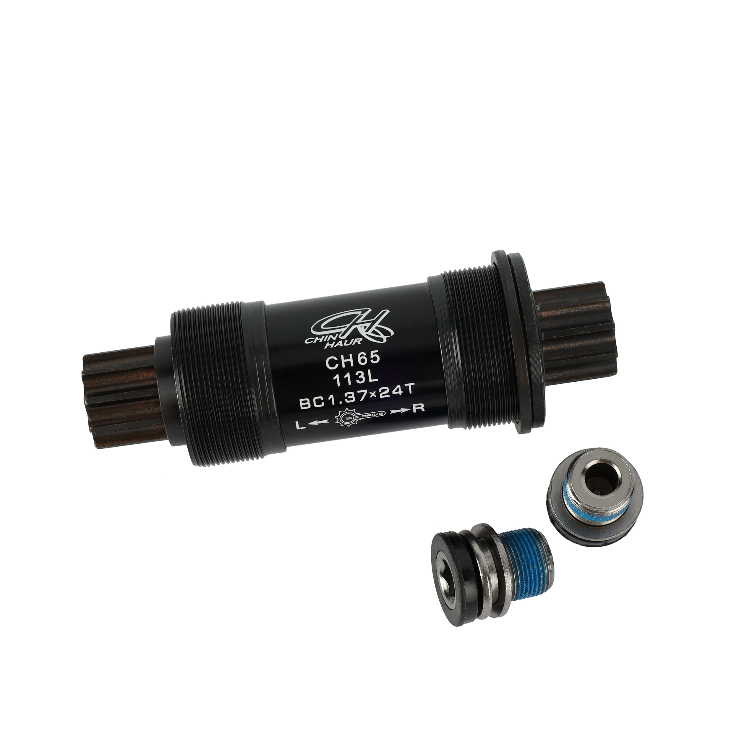 Каретка ISIS drive KENLI картриджная 68мм/113мм-10T, пром.подшипники /KL-09D/ FINISH: BLACK. CRMO./ уп50/