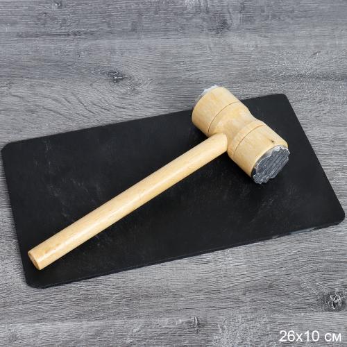 Молоток для мяса 26 см деревянный / M-555 /уп 100/ 2 СОРТ