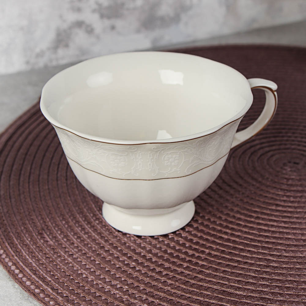 Чайный набор 12 предметов 250 мл на ножке / RS/12-FY21001 /уп 8/ Завитки