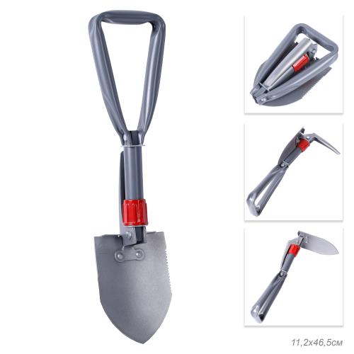 Лопата складная саперная ИРЕМЕЛЬ СПУТНИК-03 тол.1.5мм, дл.46.5см, лезвие 15.5x11.2см, термообр. углерод. сталь, 42-46°HRC, алюм. ручка, чехол/уп18