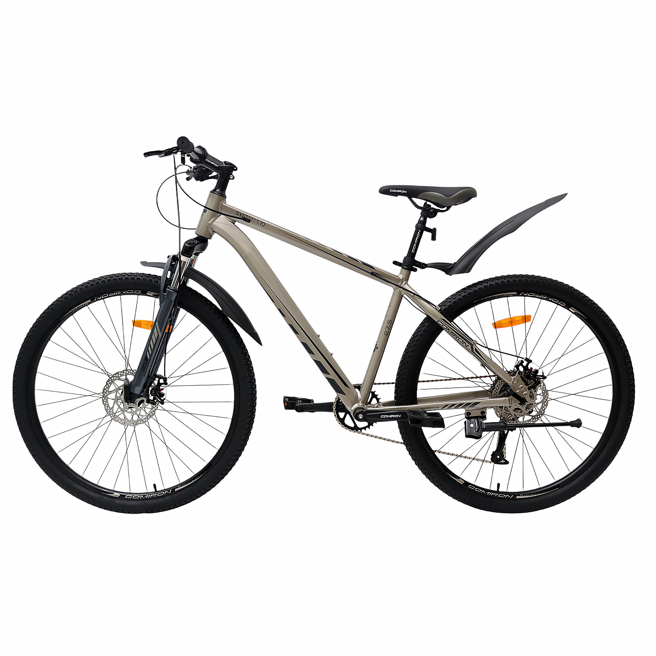 Велосипед 27,5" рама 17" 1х10 sp COMIRON SYSTEM серый бежевый