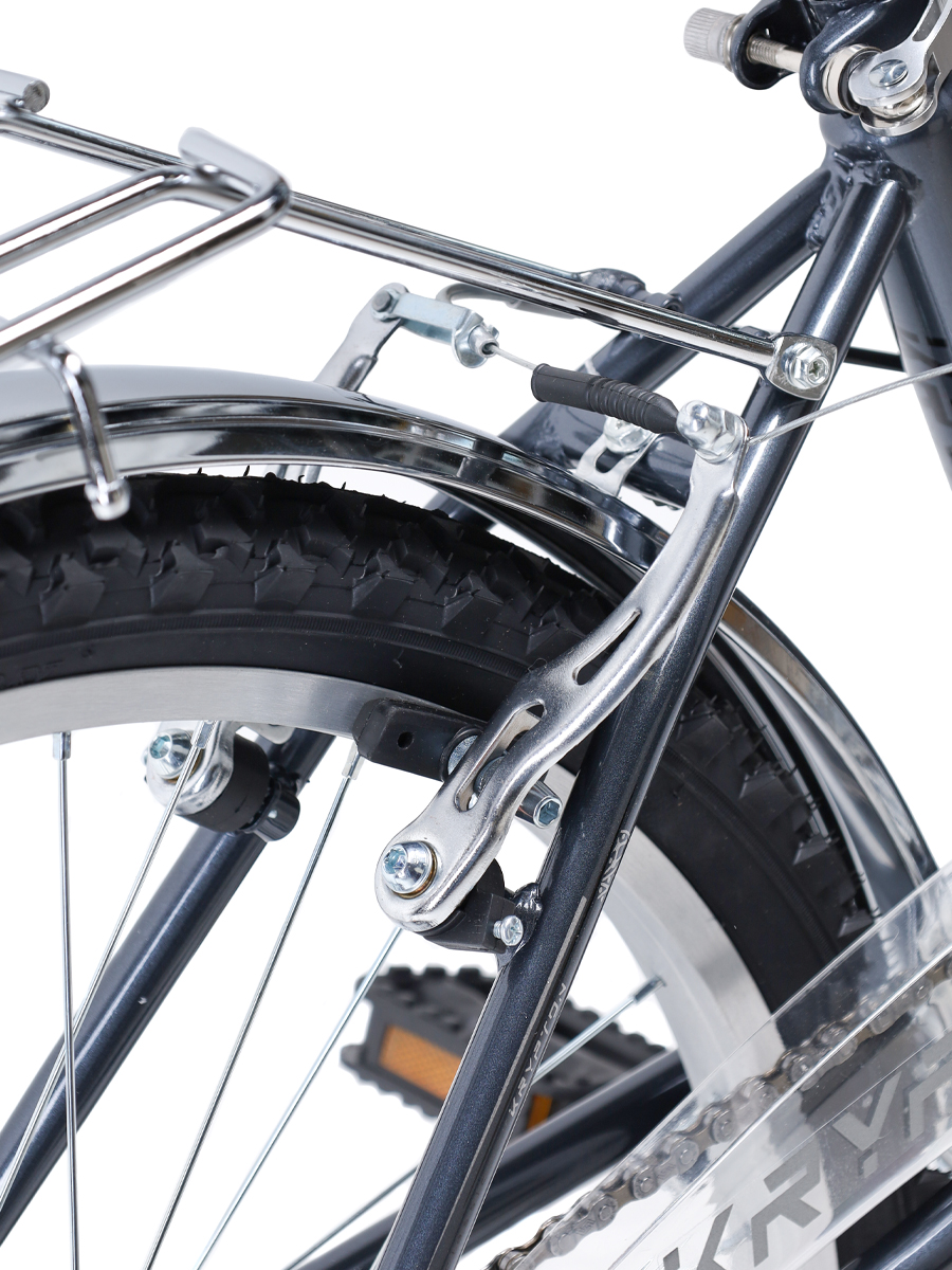 Велосипед 24" рама 14" 7sp KRYPTON ТОБОЛ складной серый