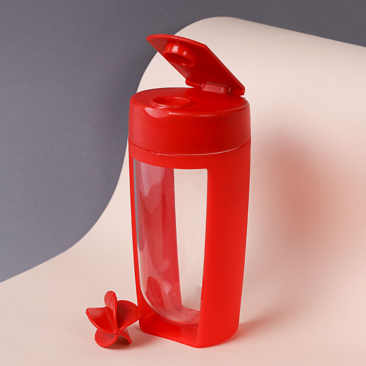 Бутылка/Шейкер MODERN SHS-590 красный, для спортивного питания 590ML/уп60