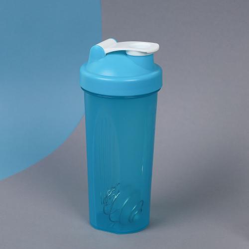 Бутылка/Шейкер SIMPLE SHSA-600 синий, для спортивного питания 600ML/уп72