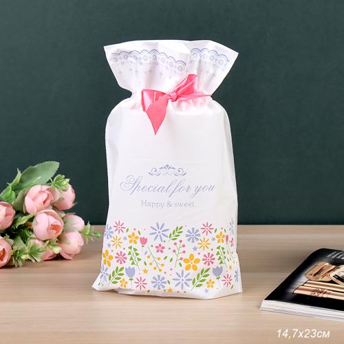 Мешочек подарочный набор 50 штук 15х23 см Цветы / YI1523-5 /уп 50/