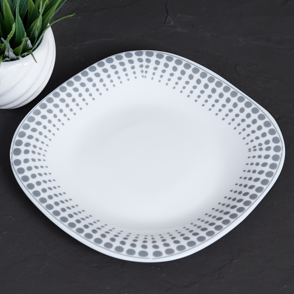 Тарелка квадратная 200 мм / FP-80XN (7066) /уп 6/48/ Точки