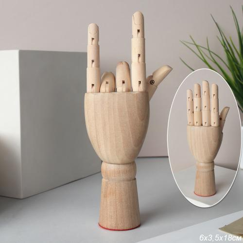 Сувенир рука деревянная левая 18 см / H-18 /уп 100/