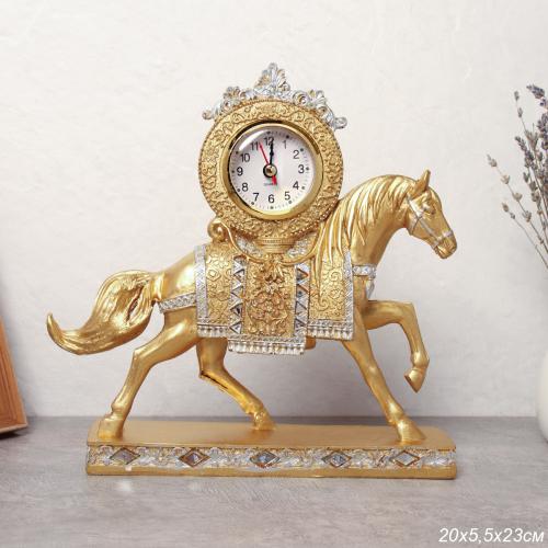 Часы статуэтка Лошадь 23 см / 9116 /уп 16/