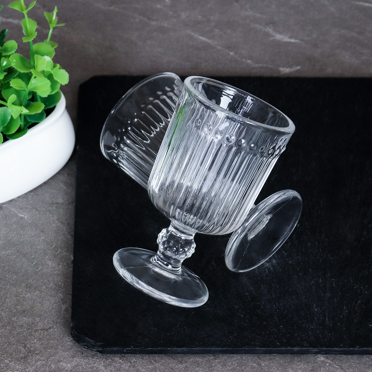 Рюмка 6 штук 60 мл на ножке прямая / F207-1A /уп 24/