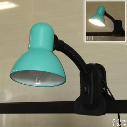 Светильник настольный на прищепке зеленый / 108BXIAO-3 / Ex27 /уп 70/