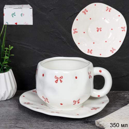 Чайная пара 2 предмета 350 мл / VR-6439 /уп 48/ подарочная коробка