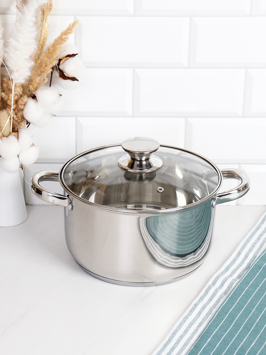 Кастрюля 4,2 л, Аванта / LB-1106-8B-4,2 /уп 1/ индукция/ Гофрокороб/ KISIGA