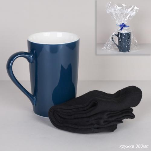 Подарочный набор  / носки мужские 1 пара + кружка / в подарочной упаковке