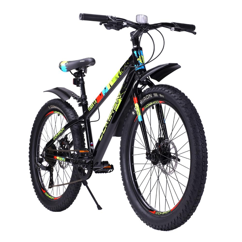 Велосипед 24"x3.0 рама 13" 7sp COMIRON FLASH полуфэт ригид чёрный