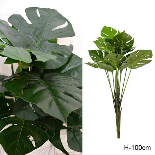 Ветка искусственная Монстера 85 см / JWS2475-1 /уп 24/ без основания
