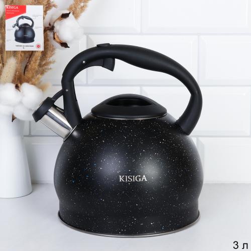 Чайник 3,0 л, ручка Бакелит/ KISIGA / KB-437 /уп 12/ 0,76/индукция / трехслойное дно