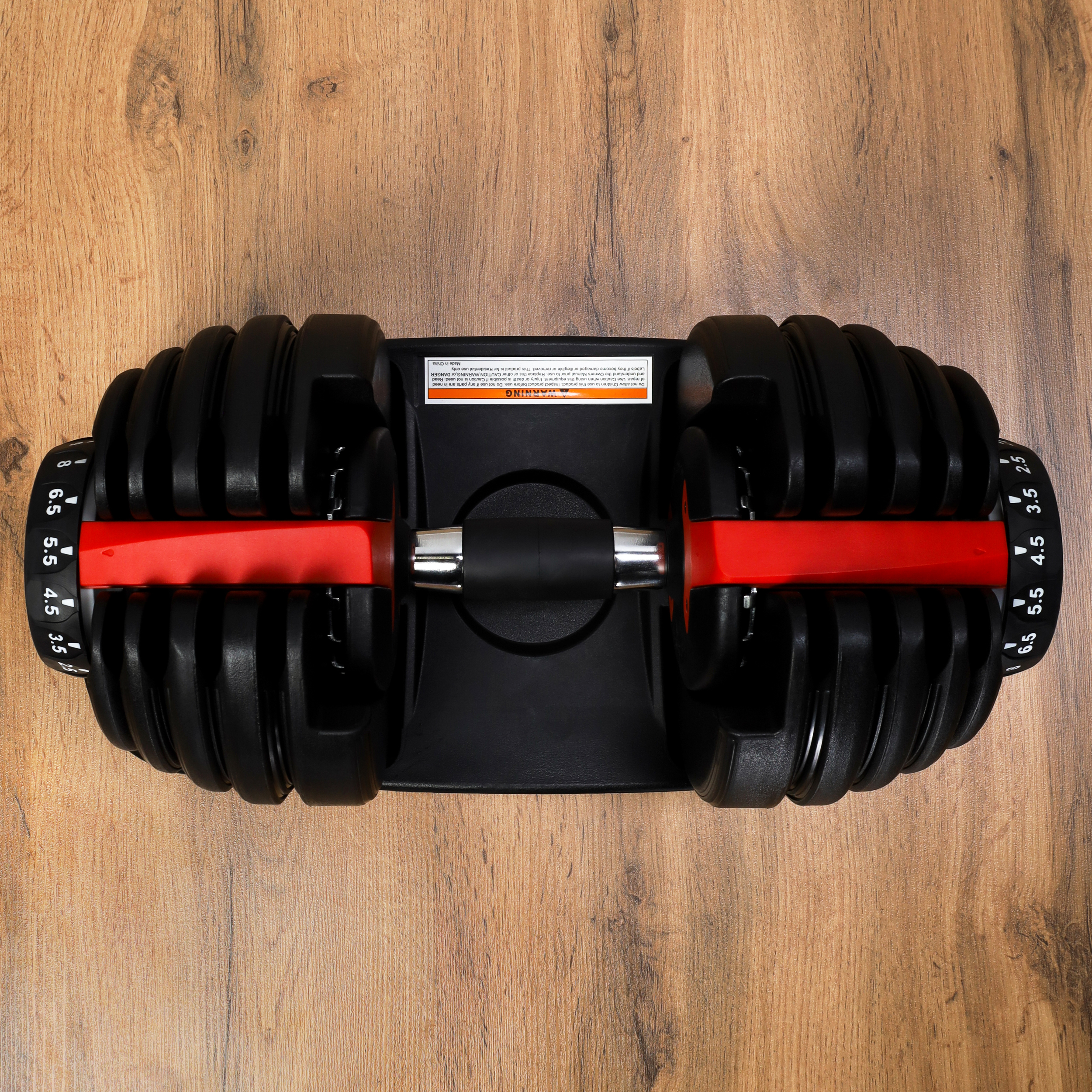 Гантель разборная Woohooo Elite Power со ступенчатой регулировкой / 15 позиций от 2,5 -24 кг / черный