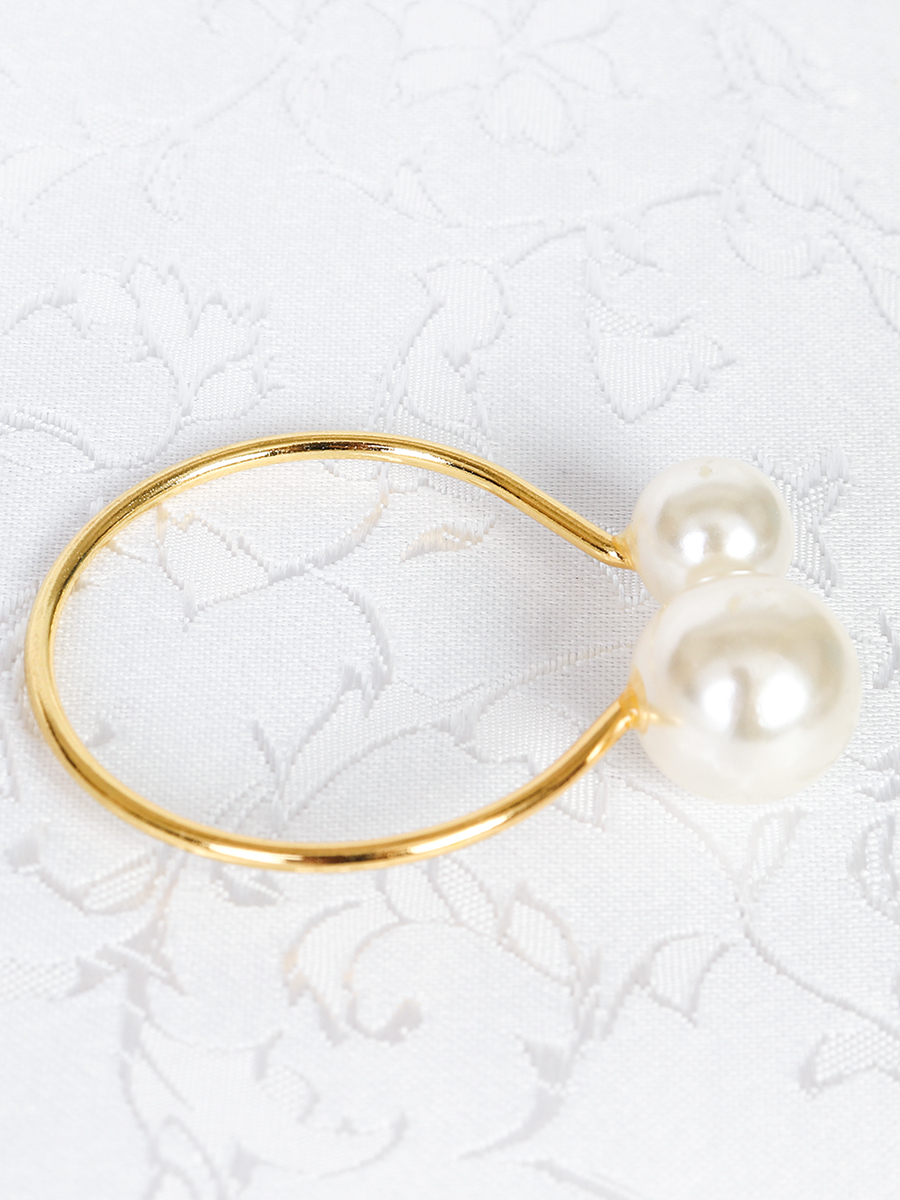 Кольца для салфеток 6 штук Бусины Золото / JG03 /уп 200/ 8 марта/ подарок для женщины