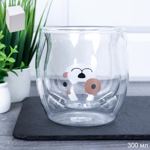 Стакан 300 мл с двойными стенками Собачка / LCWB6000-5/LCWB6000-2 /уп 100/ 