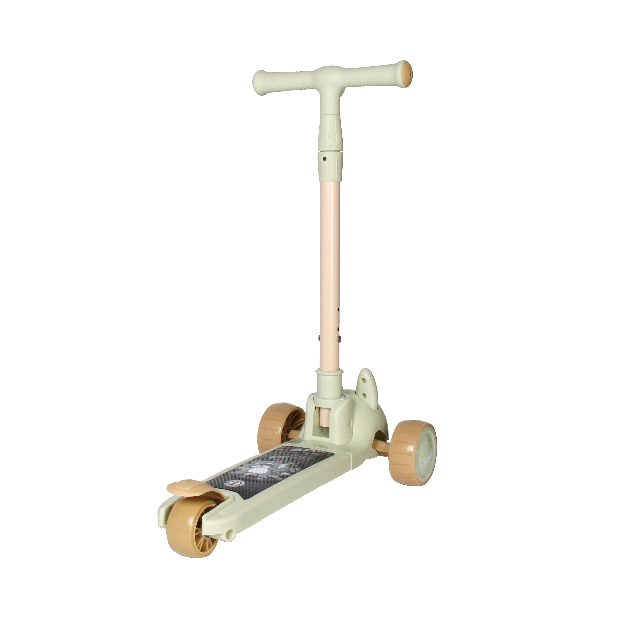 Самокат 3-х колесный COMIRON Yeenot Зайчик / JLBB-808 seat /уп 8/ зеленый