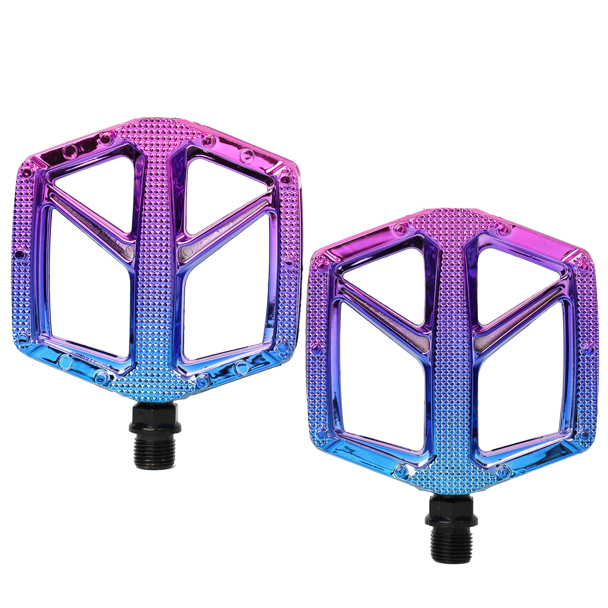 Педаль MTB MIXIEER MX-P556, 9/16 резьба, PP корпус, 1DU подшипник, 108х107мм, с рефлектором, сталь ось, vacuum blue, 1 пара /уп50/