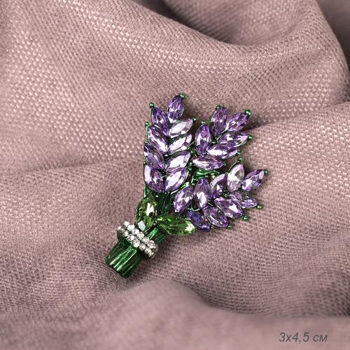 Брошь Лаванда 3х4,5 см / 3226 /уп 12/