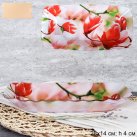 Блюдо для слоеных салатов 28 см / S440611W Q005 GREY Орхидея /уп 36/ цветная коробка / 729902