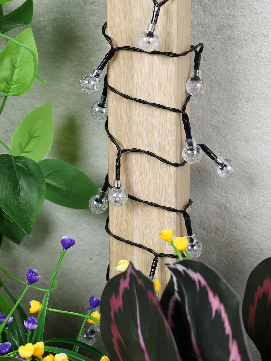 Гирлянда с питанием от солнечных элементов Шарики / FN-901 /уп 50/ 7 метров 50 ламп 707041*