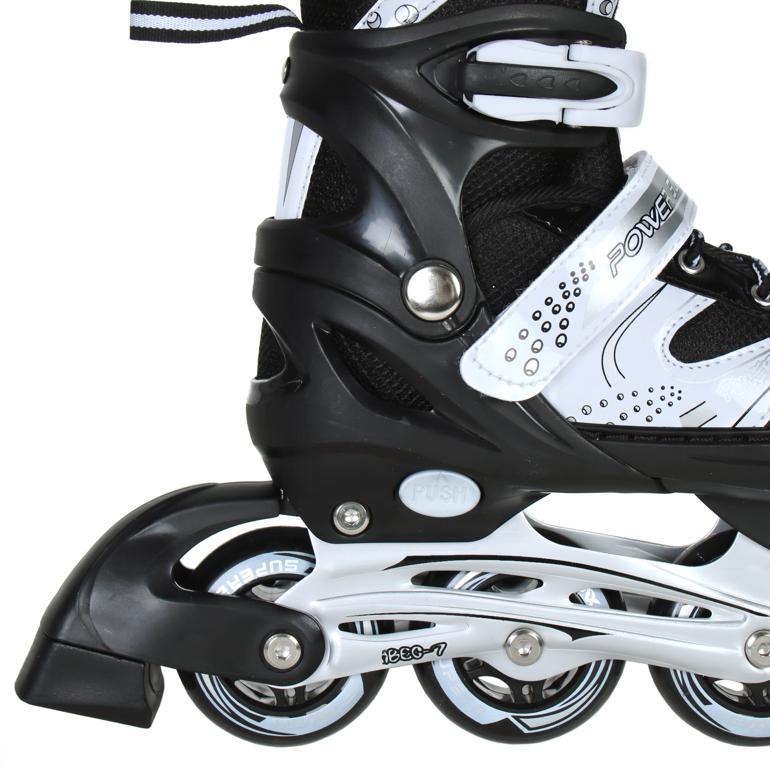 Роликовые коньки POWER / L6035L /уп 6/ (39-42) черный